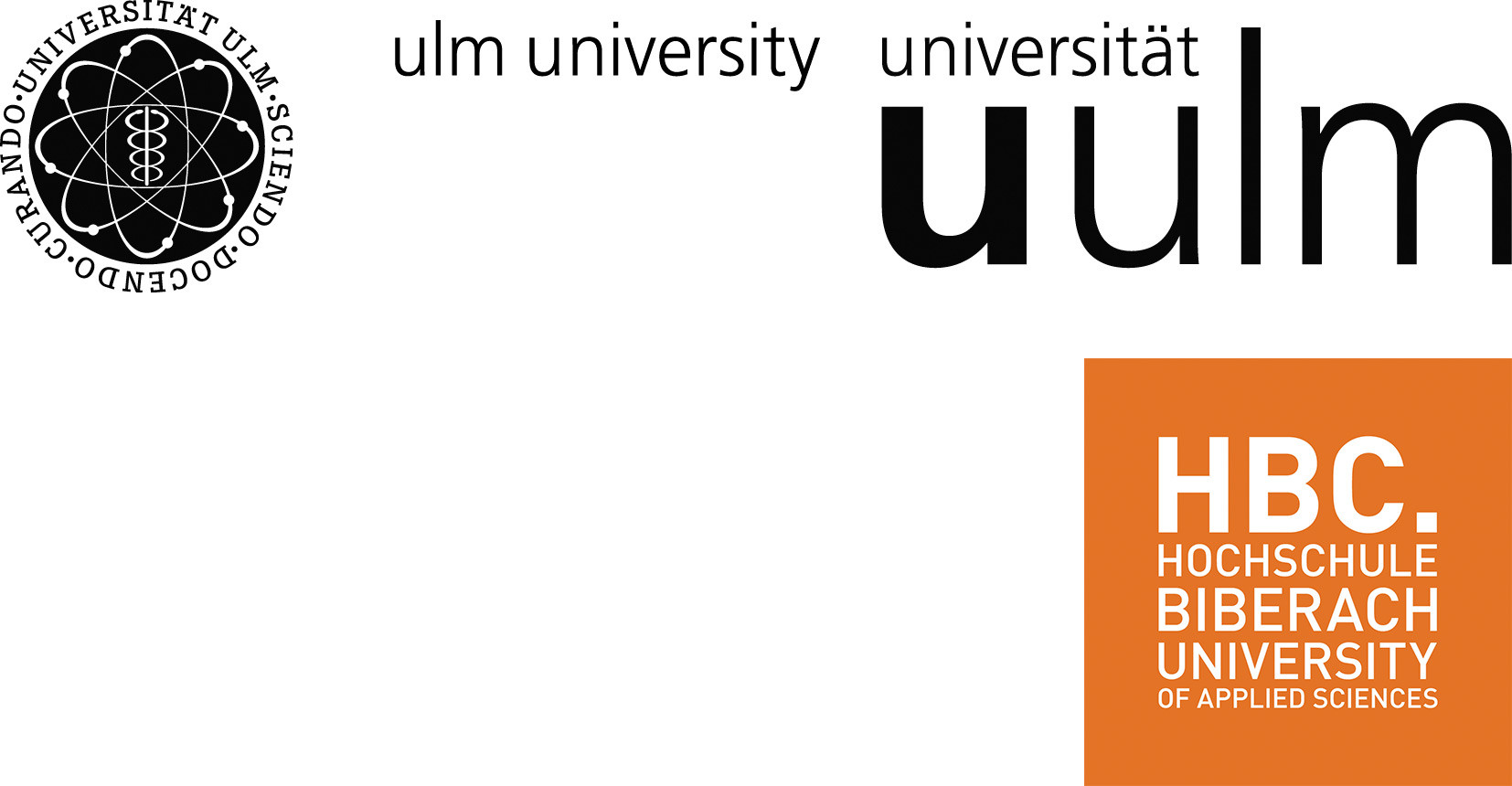 Logo Universität Ulm und Logo Hochschule Biberach